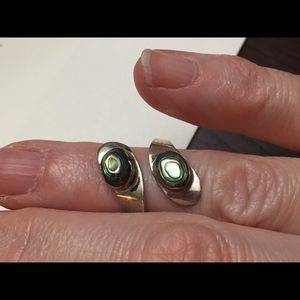 925 Mexico Abalone silver wraparound ring